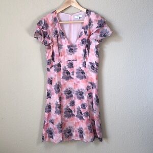 Parker Silk Pink Floral Dress Size 8